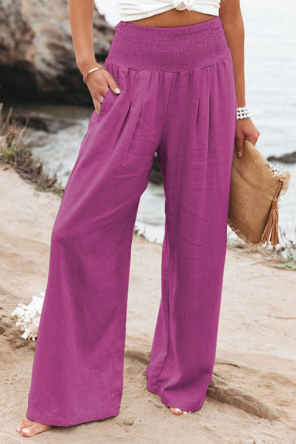 Caia - Women's High Waist Wide Leg Trousers