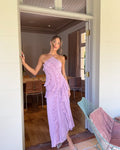 Romy - Women's Halter Ruffle Pleated Maxi Dress