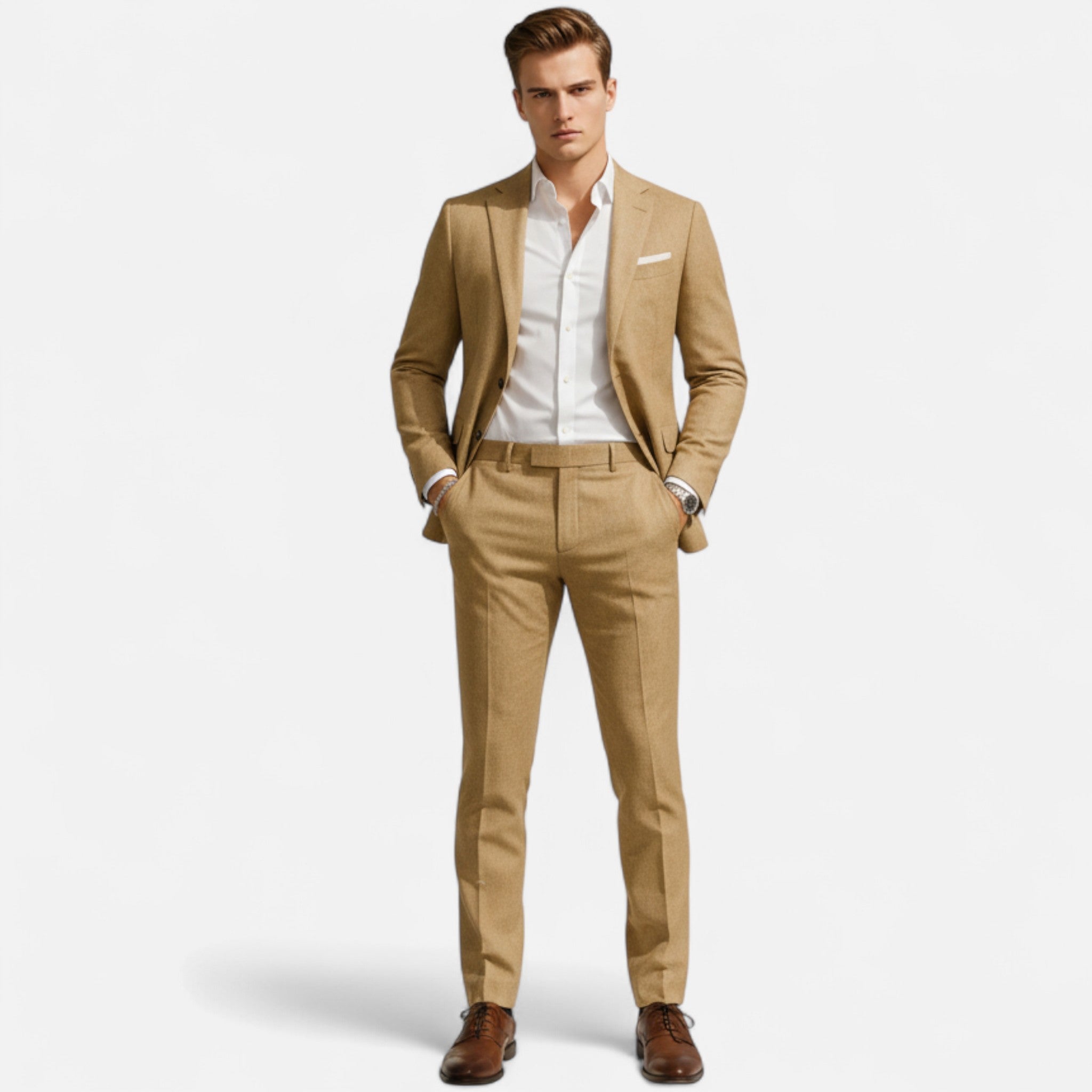 Men's Tailored Linen Two-Piece Suit