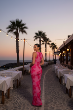 Talia - Women's Floral Embroidered Sleeveless Maxi Dress
