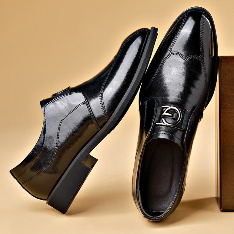 Giovanni - Men's Buckled Leather Dress Loafers