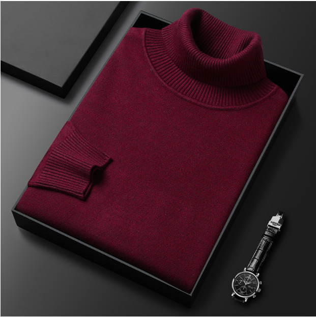 Emiel - Men's Knit Roll-Neck Sweater