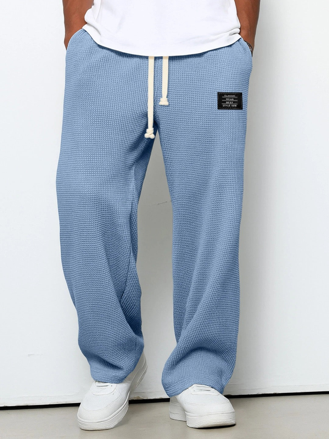 Men's Waffle-Knit Relaxed Trousers