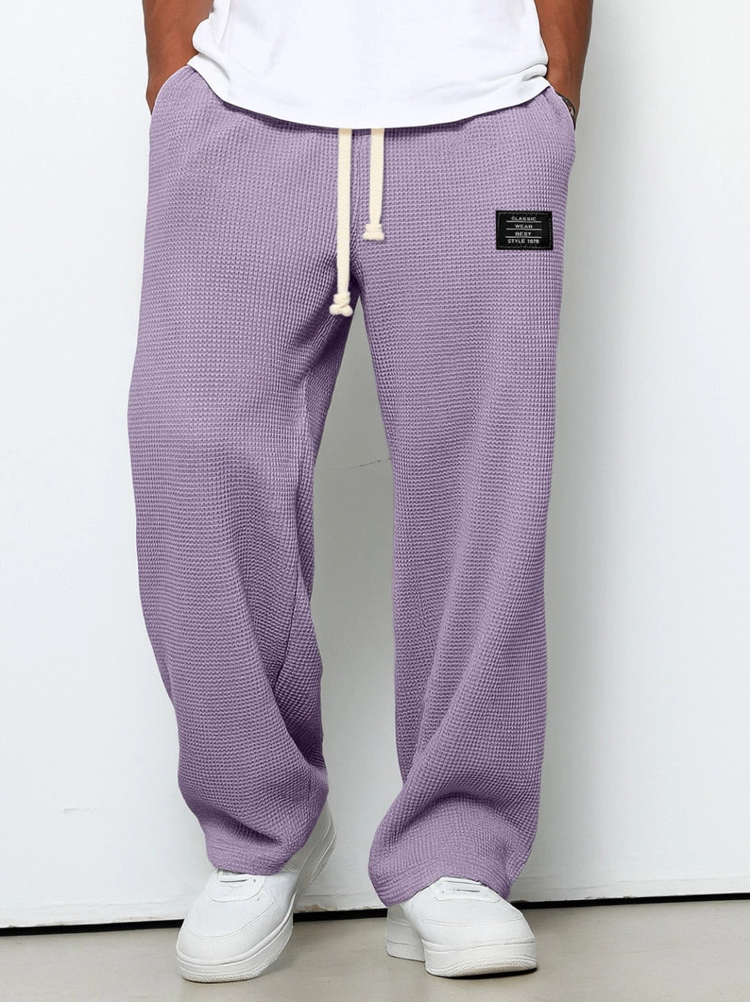 Men's Waffle-Knit Relaxed Trousers