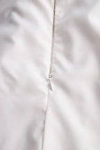 Women's Halter Neck Blouse - White with Black Contrast Trim