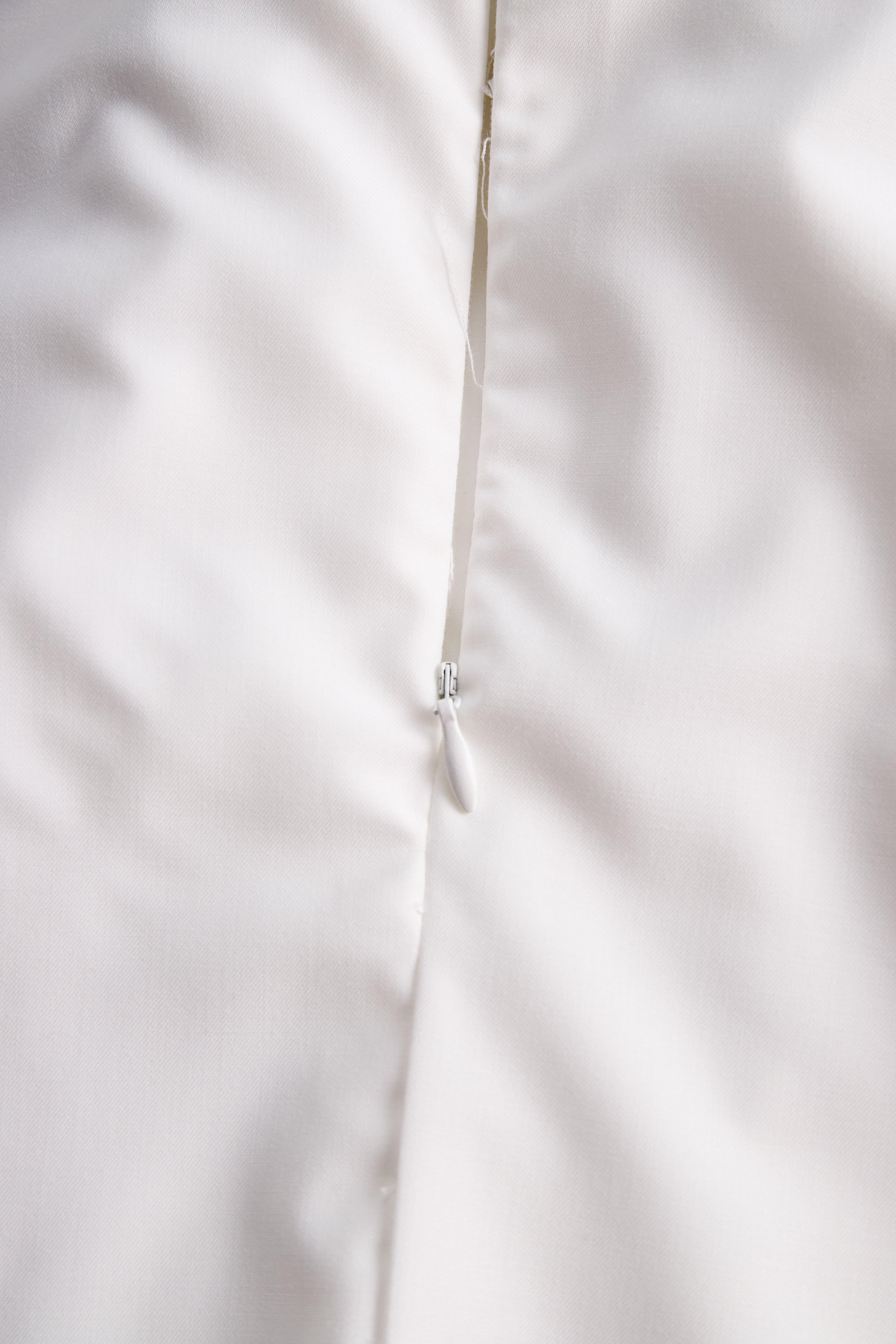 Women's Halter Neck Blouse - White with Black Contrast Trim