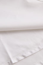 Women's Halter Neck Blouse - White with Black Contrast Trim