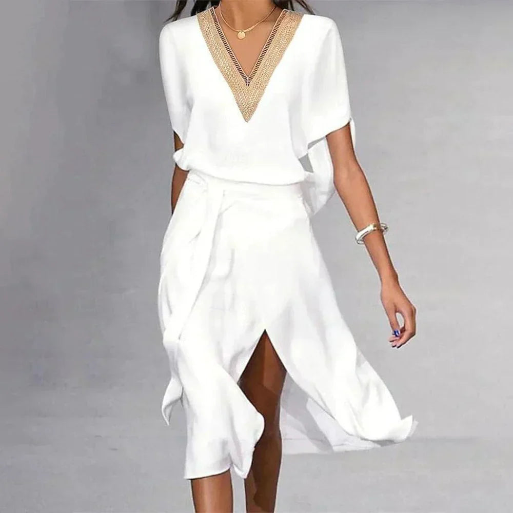 Nadia - Women's V-Neck Bodycon Dress