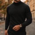 Leriano - Men's Fine-Knit Mock-Neck Sweater