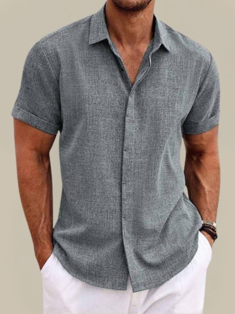 Men's Short-Sleeve Linen Shirt