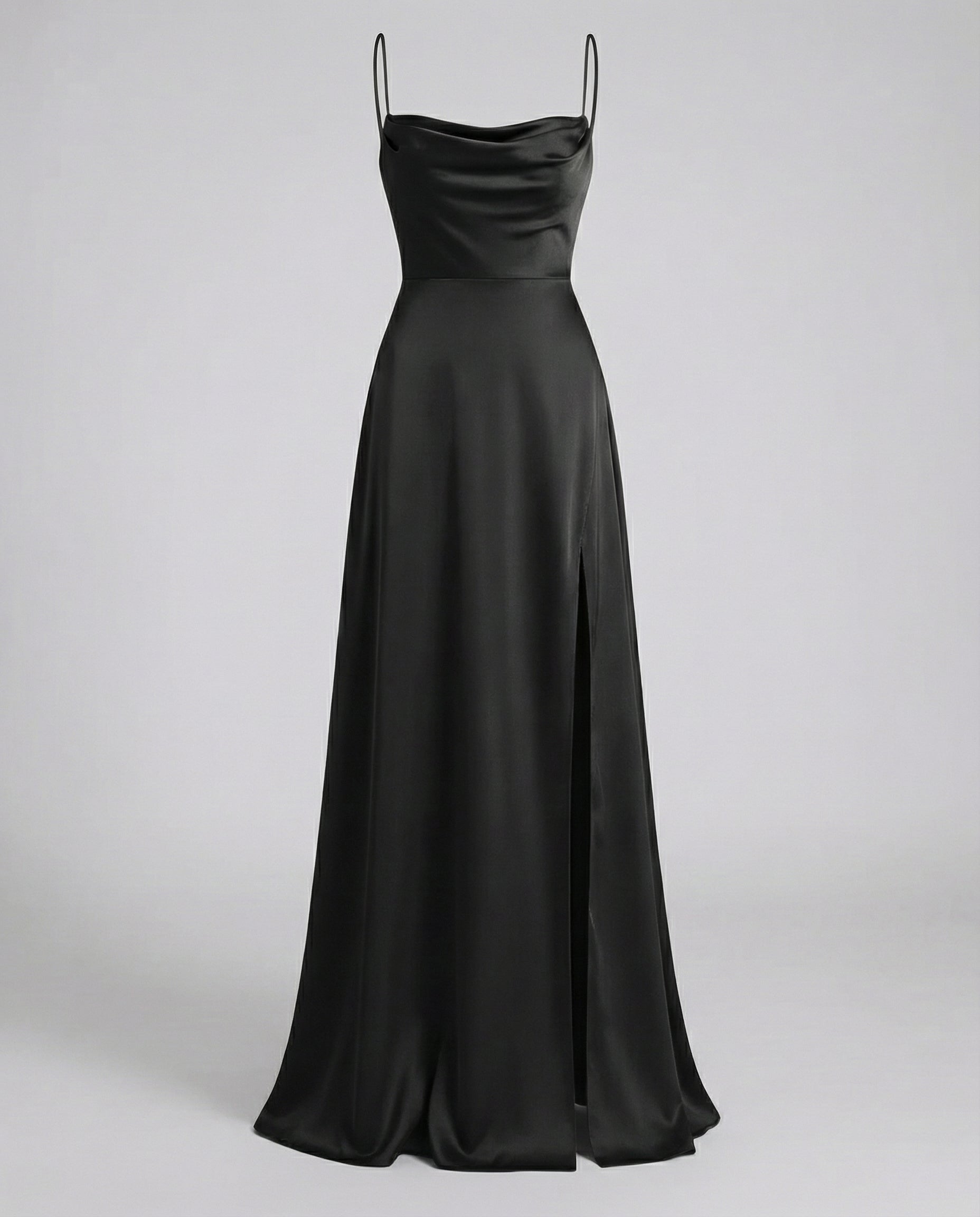 Skye - Women's Maxi Dress with High Side Slit and Defined Waist
