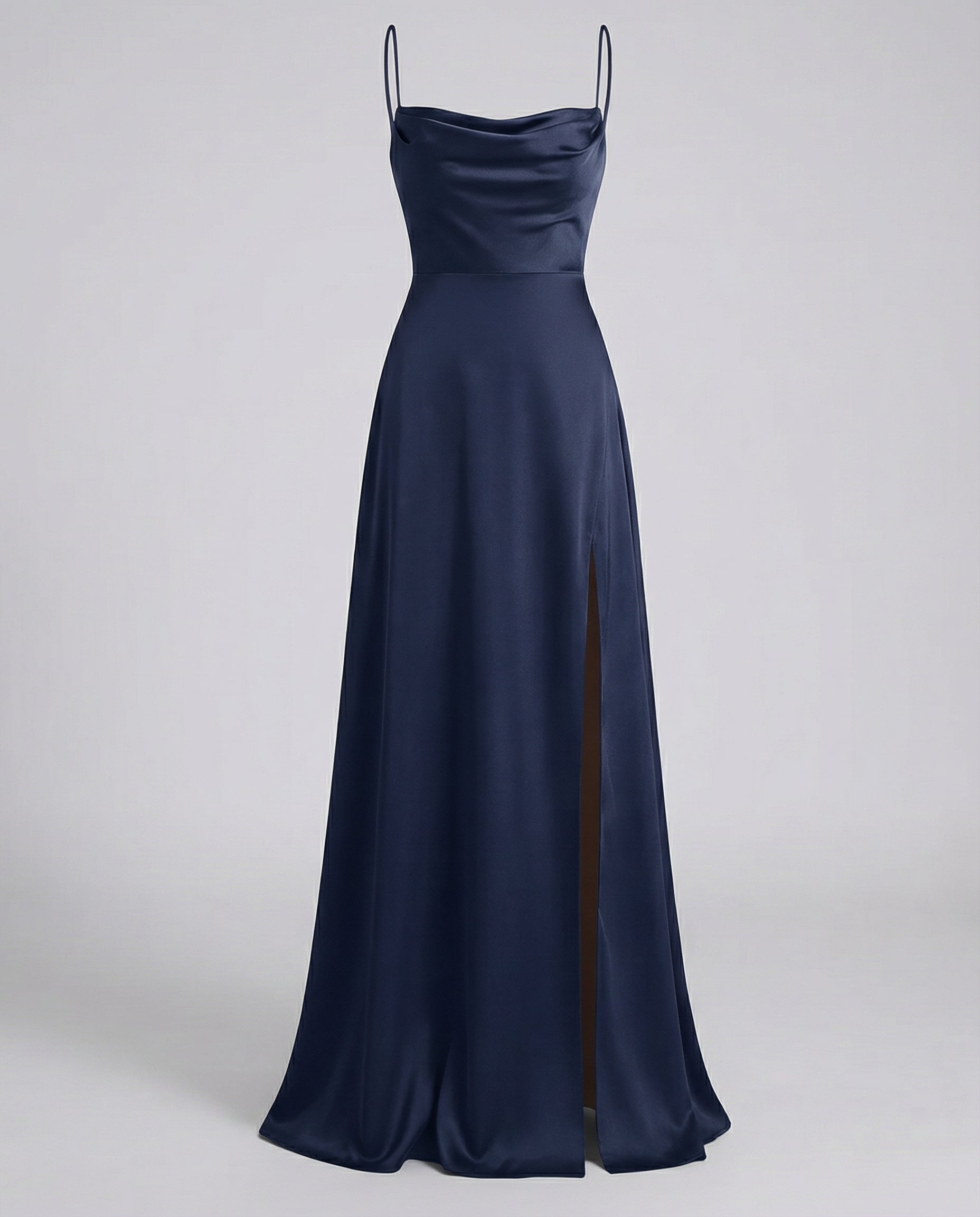 Skye - Women's Maxi Dress with High Side Slit and Defined Waist
