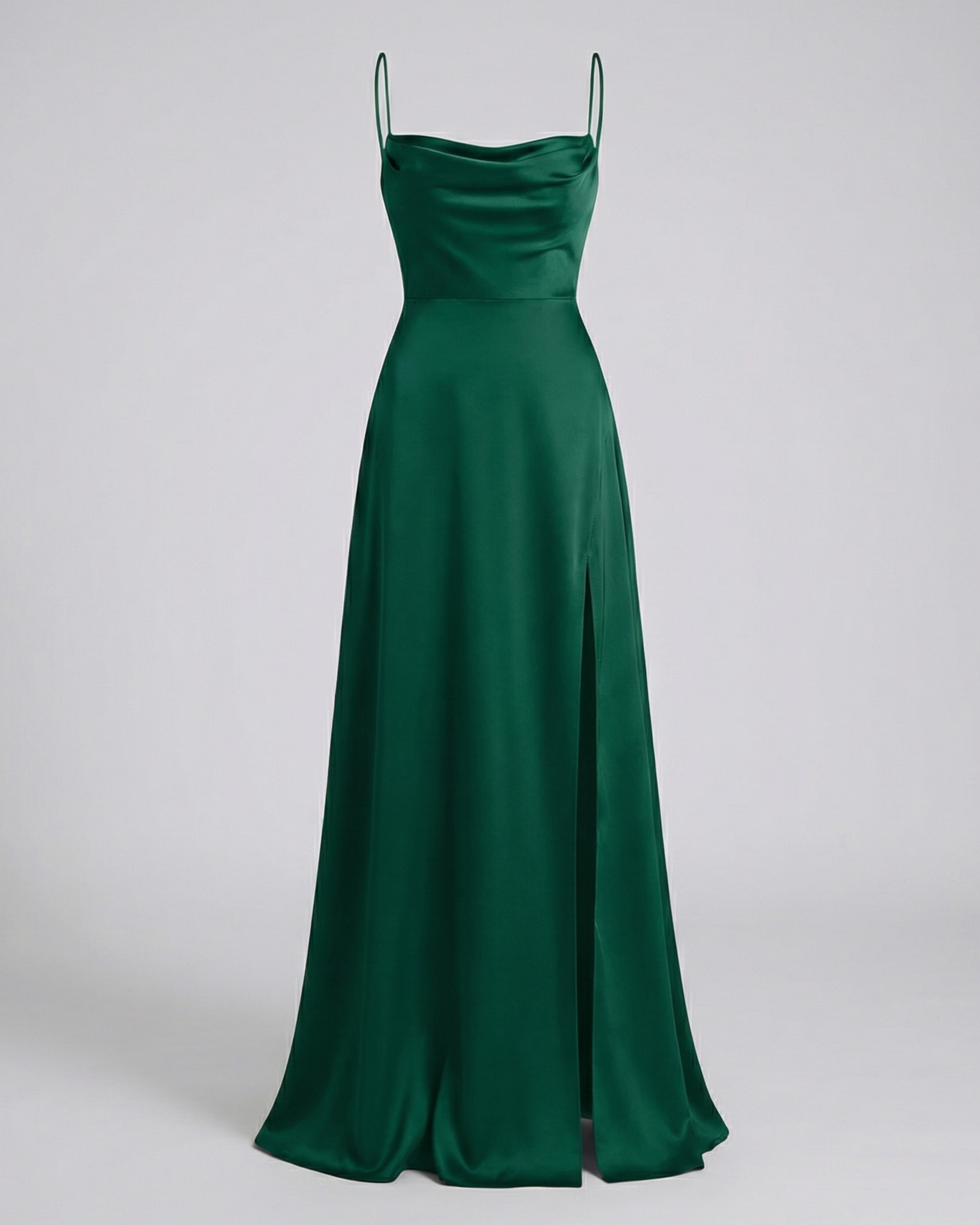 Skye - Women's Maxi Dress with High Side Slit and Defined Waist