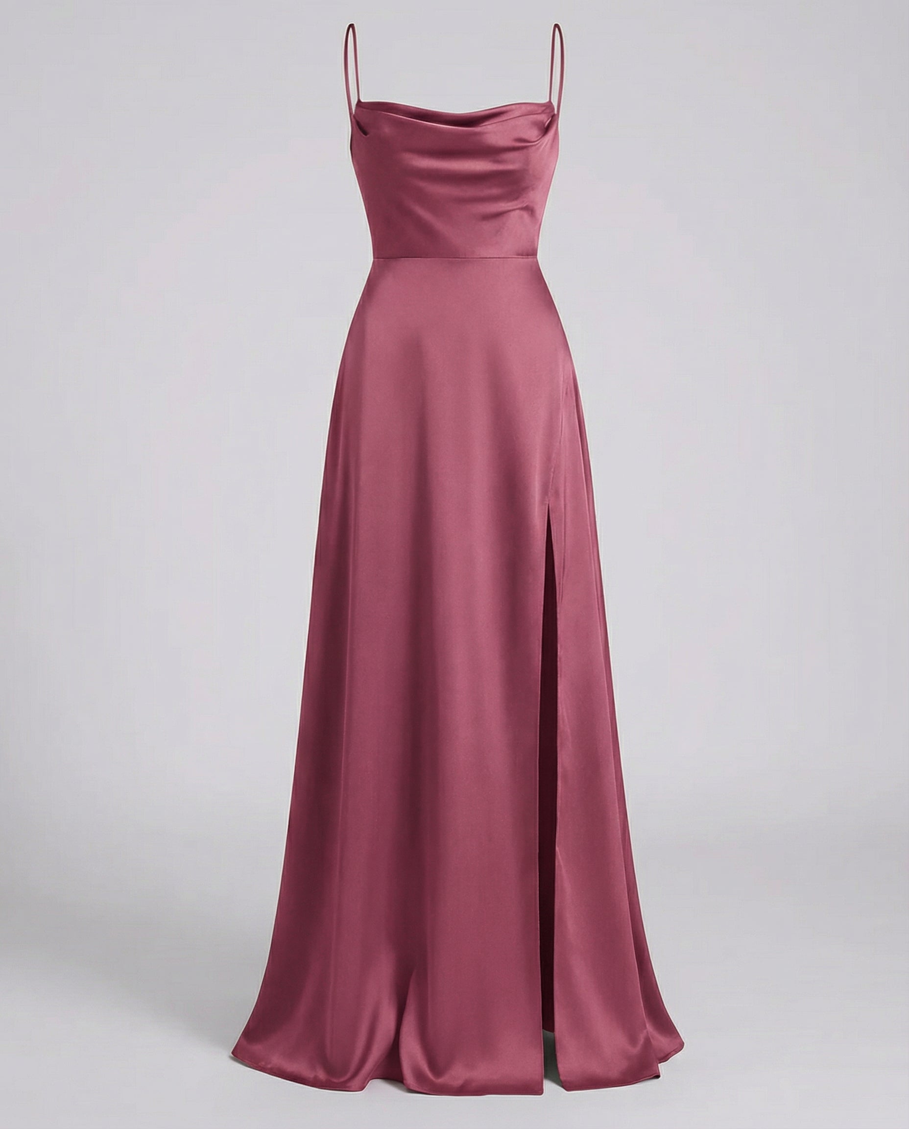 Skye - Women's Maxi Dress with High Side Slit and Defined Waist