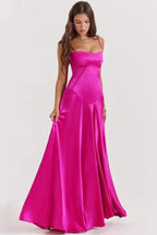 Gabriella - Women's Satin Corset Maxi Dress