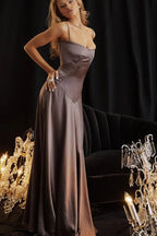 Gabriella - Women's Satin Corset Maxi Dress