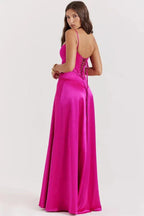 Gabriella - Women's Satin Corset Maxi Dress