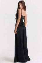 Gabriella - Women's Satin Corset Maxi Dress