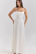 Gabriella - Women's Satin Corset Maxi Dress