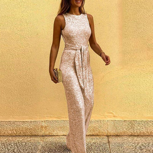 Alaia - Women's Sequin Wide Leg Jumpsuit