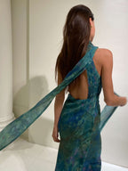 Willow - Women's Watercolor Print Flowy Maxi Dress