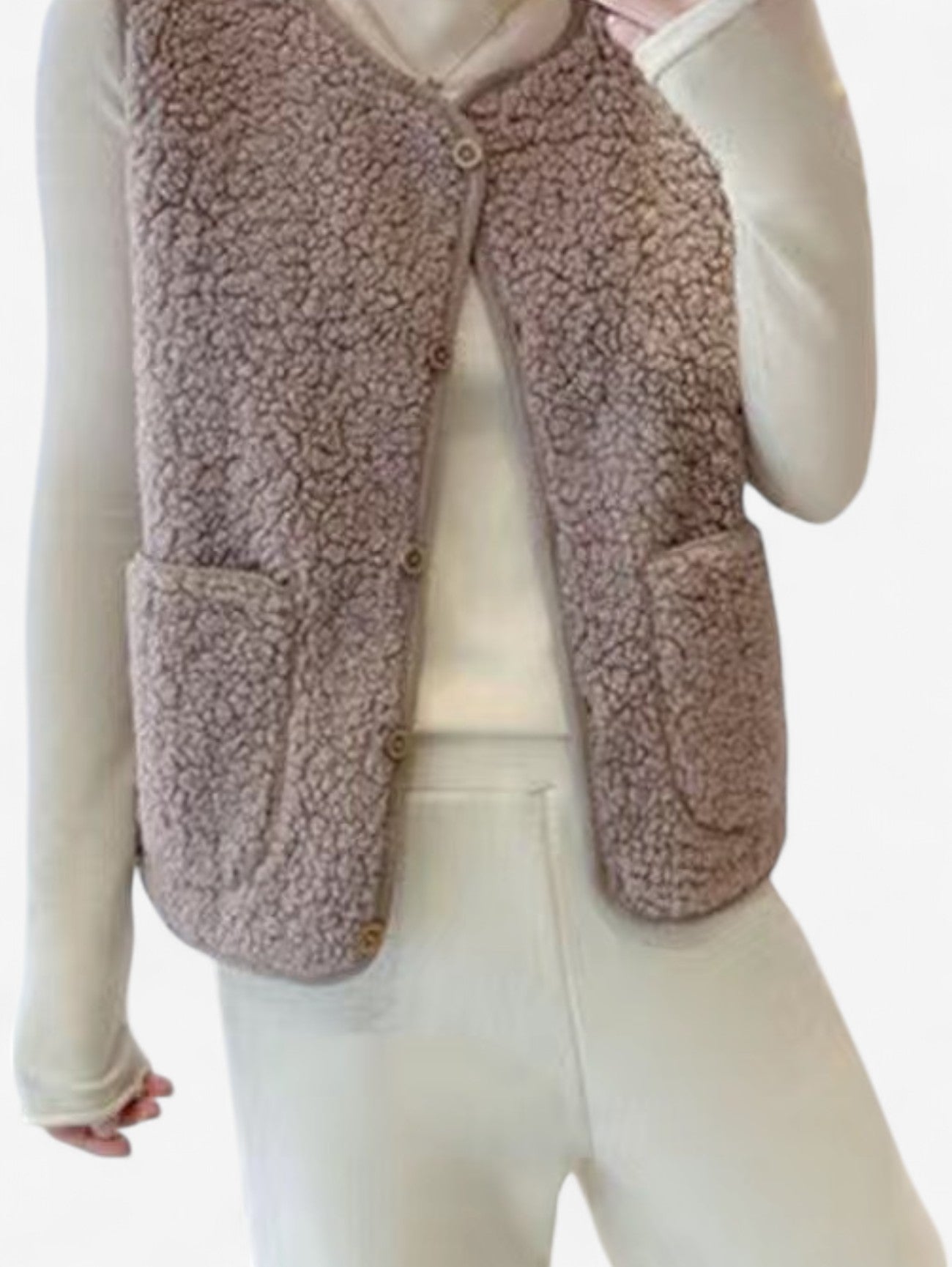 Amelie - Women's Sleeveless Button Down Gilet Vest