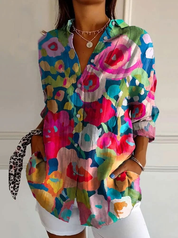 Elin - Women's Printed Cotton Shirt