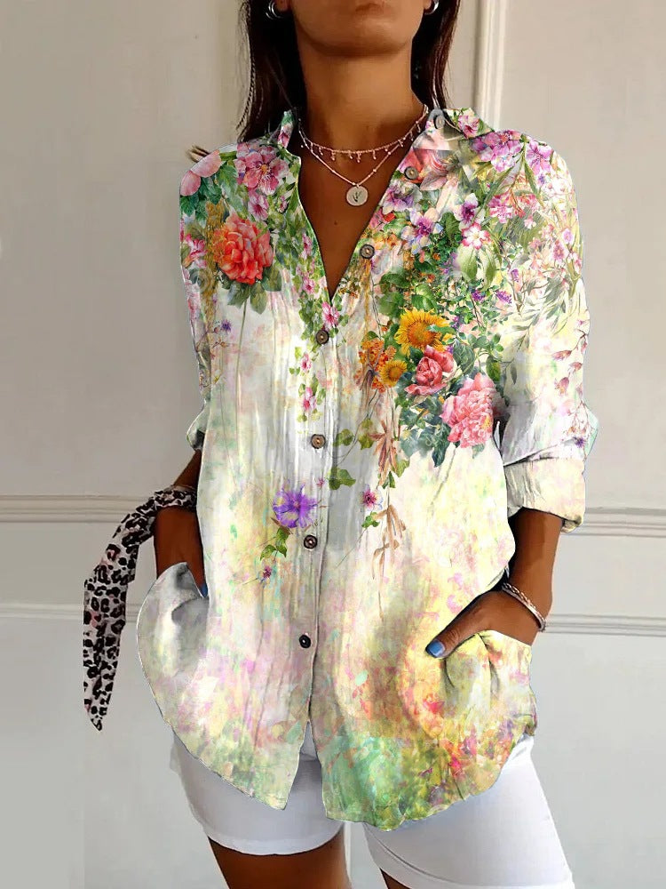 Elin - Women's Printed Cotton Shirt