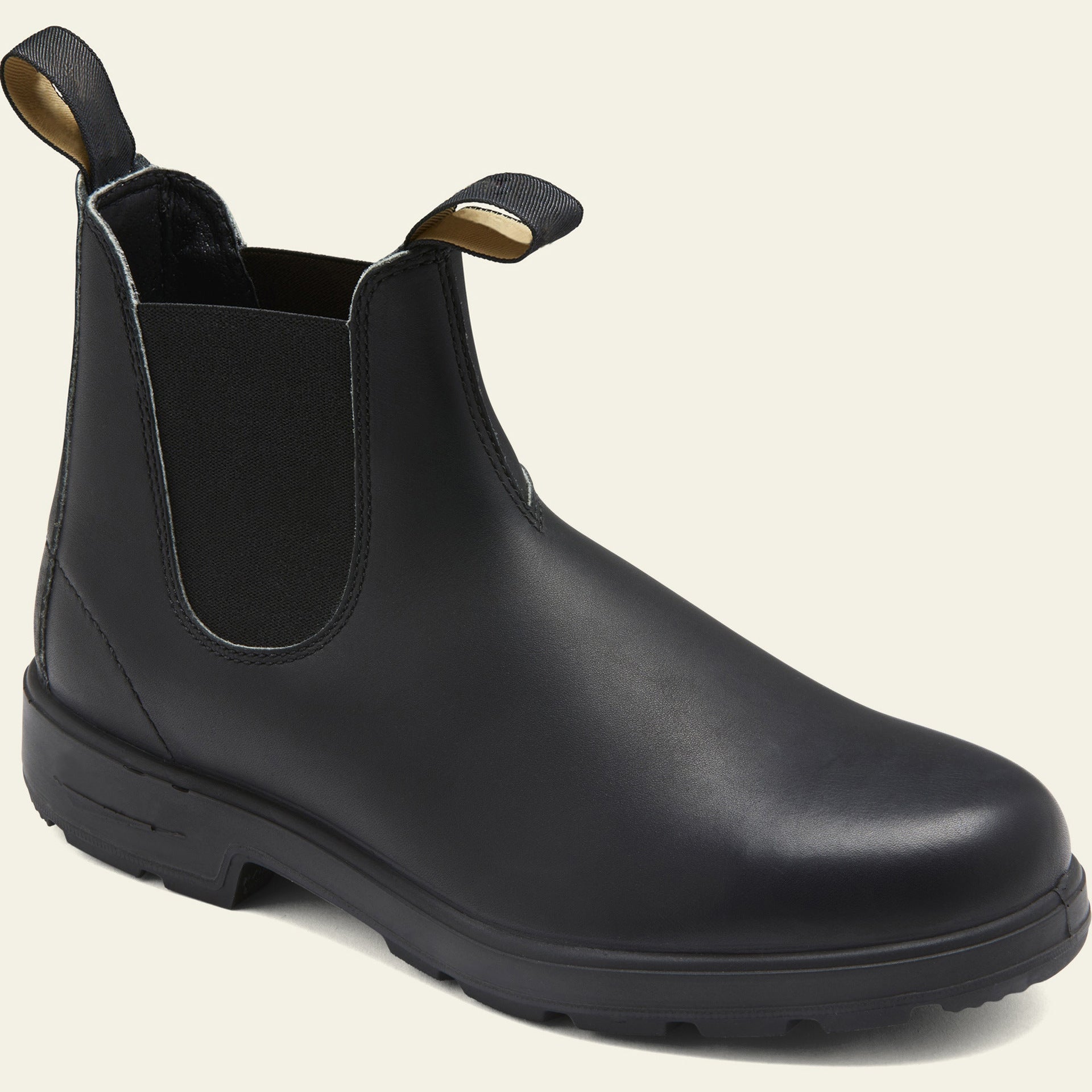 Men's Leather Chelsea Boots with Rugged Sole