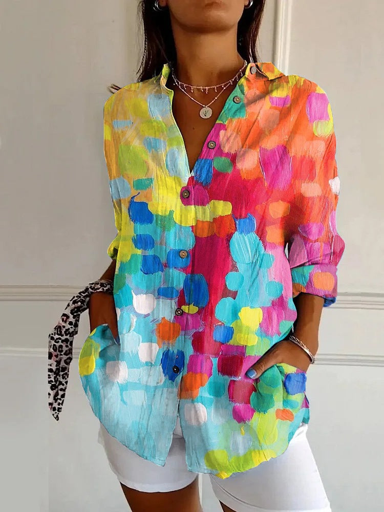 Elin - Women's Printed Cotton Shirt