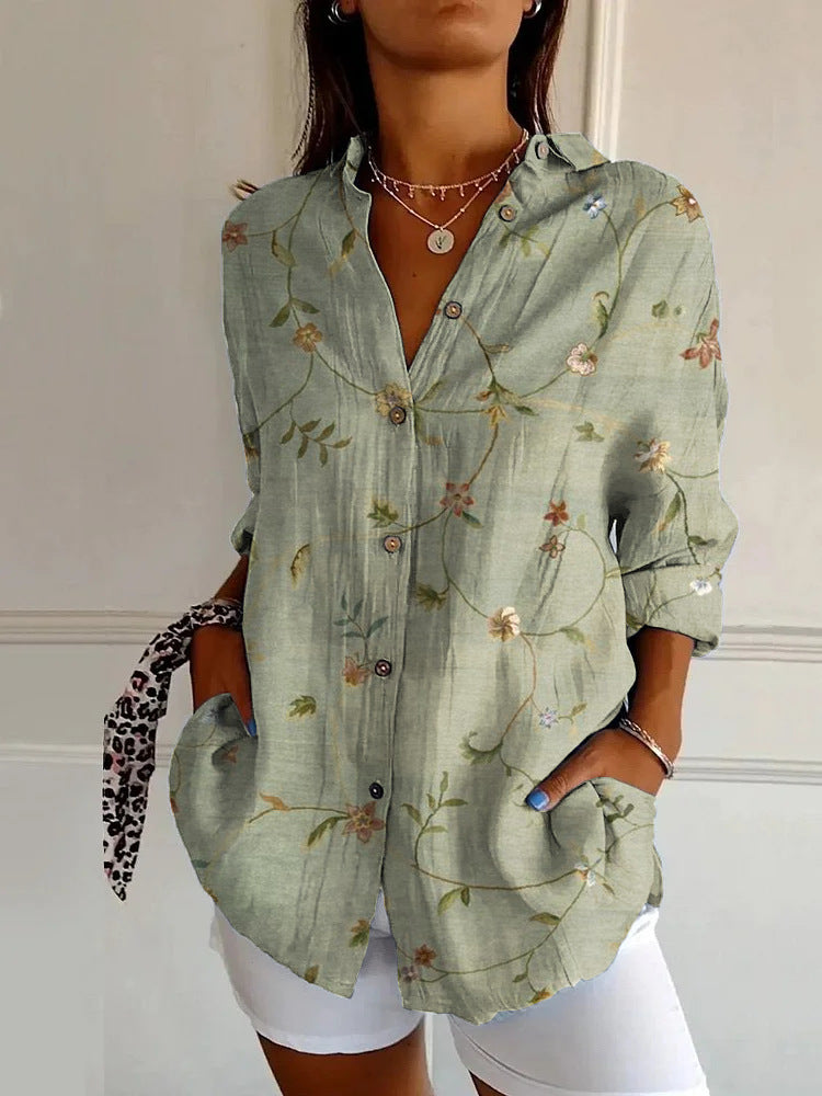 Elin - Women's Printed Cotton Shirt