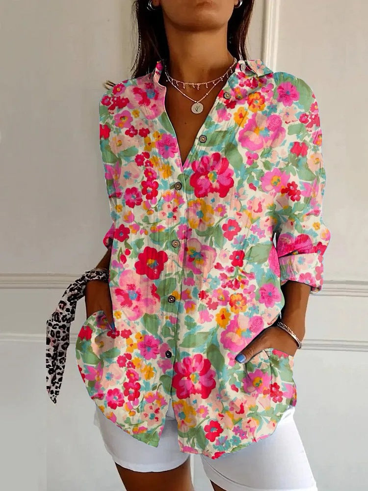 Elin - Women's Printed Cotton Shirt