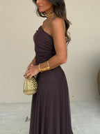 Vera - Women's Off-Shoulder Chiffon Maxi Dress