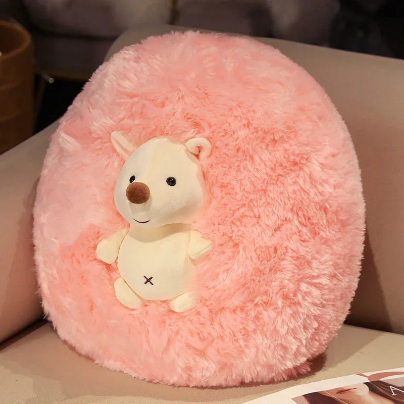 Hedgehog Plush Pillow Round Stuffed Animal Cushion Fluffy Soft Kawaii 30-60cm