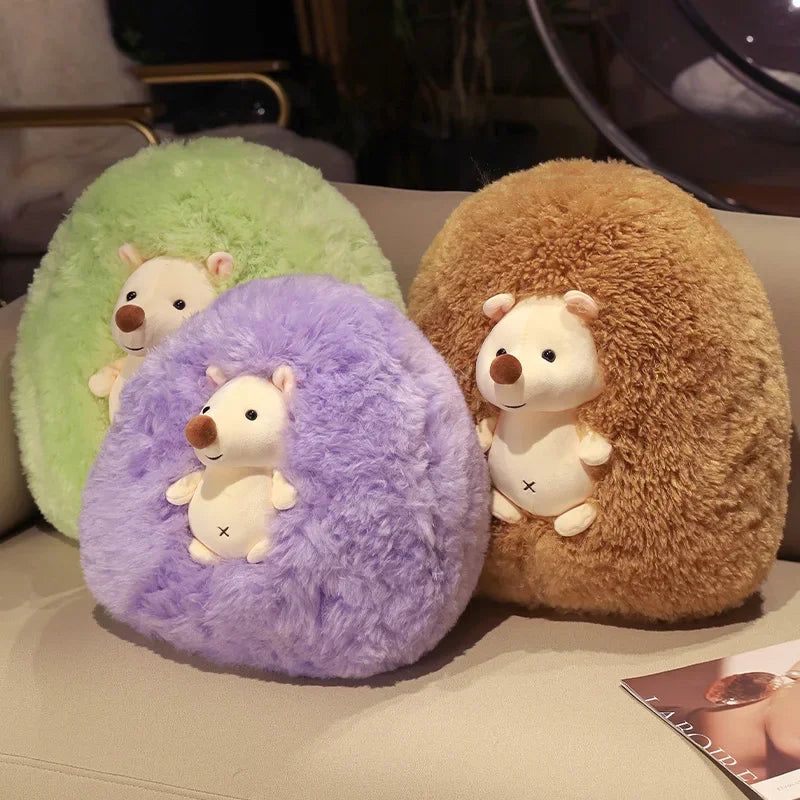 Hedgehog Plush Pillow Round Stuffed Animal Cushion Fluffy Soft Kawaii 30-60cm