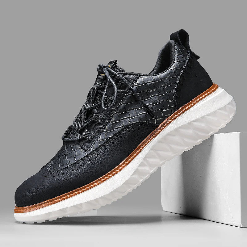 Oxford Ridge - Men's Brogue Leather Sneakers