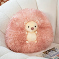 Hedgehog Panda Plush Pillow Round Stuffed Animal Cushion Soft Kawaii Gift 40cm