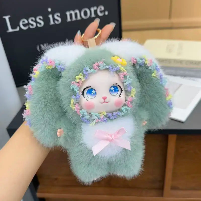 Bunny Plush Keychain Cute Rabbit Bag Charm Stuffed Animal Pendant Kawaii Gift