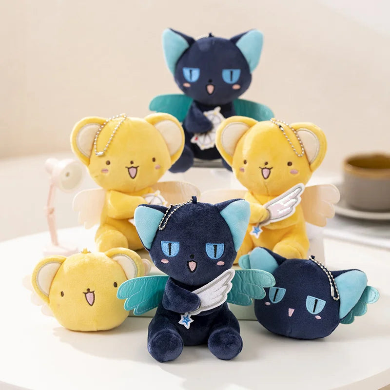Kawaii Winged Cat Plush Keychain Cute Anime Stuffed Animal Bag Charm Pendant