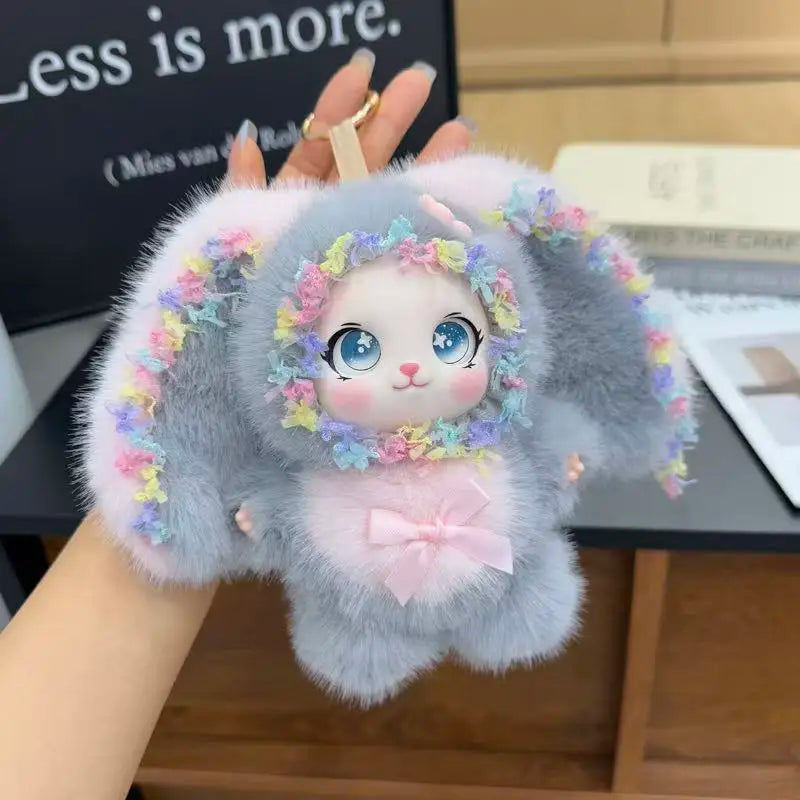 Bunny Plush Keychain Cute Rabbit Bag Charm Stuffed Animal Pendant Kawaii Gift