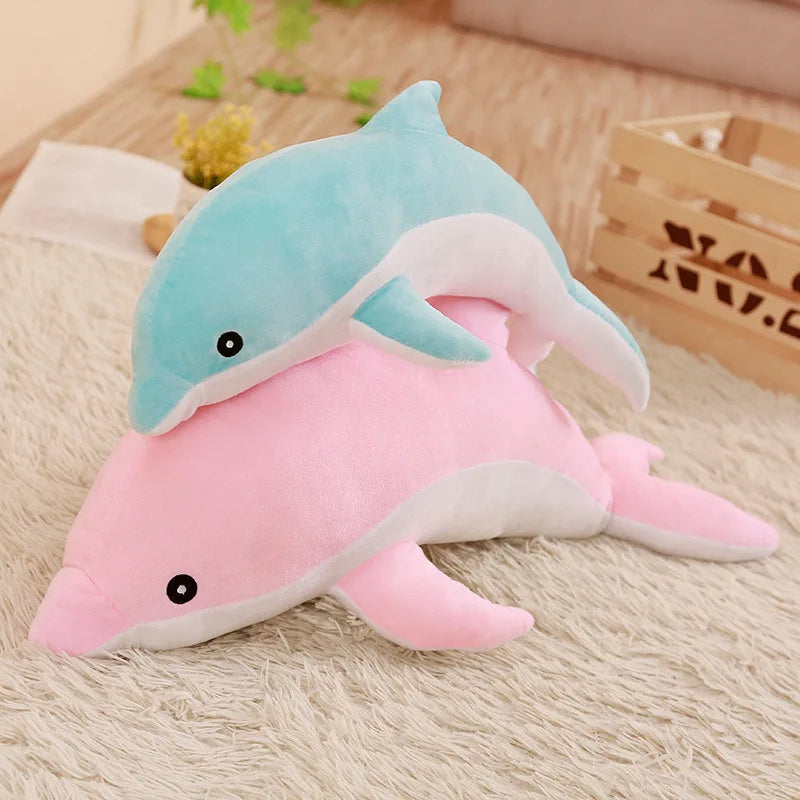 Dolphin Plush Toy Cute Stuffed Animal Soft Ocean Sea Life Doll Gift 30cm