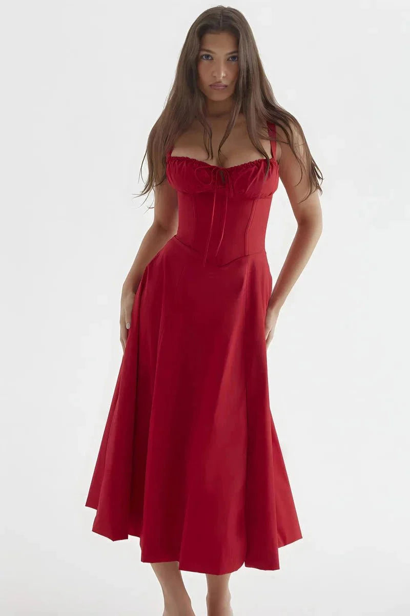 Linsay - Women's Corset Midi Sundress
