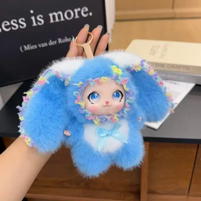 Bunny Plush Keychain Cute Rabbit Bag Charm Stuffed Animal Pendant Kawaii Gift