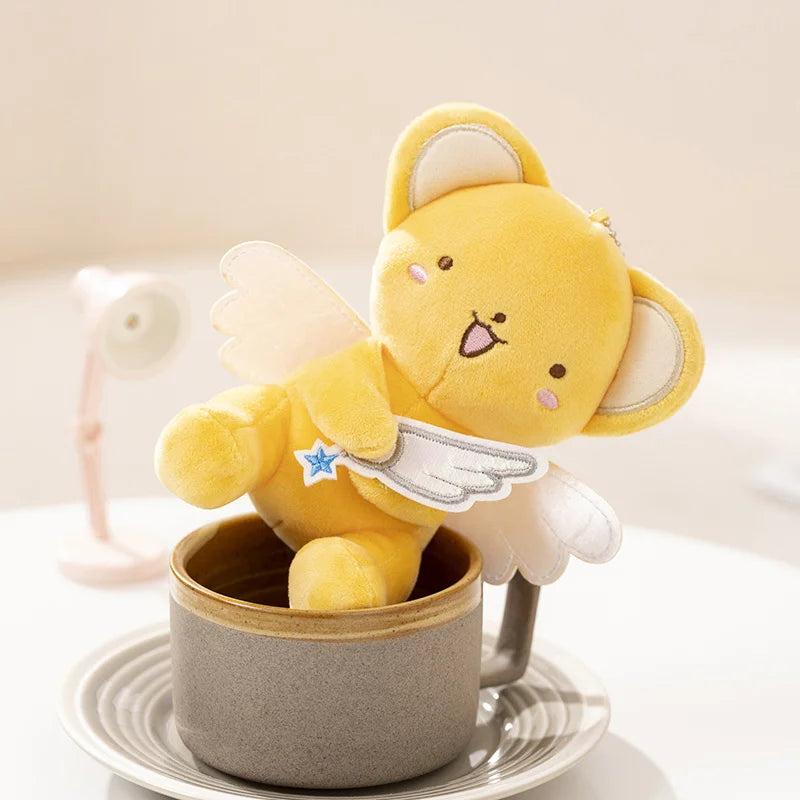 Kawaii Winged Cat Plush Keychain Cute Anime Stuffed Animal Bag Charm Pendant
