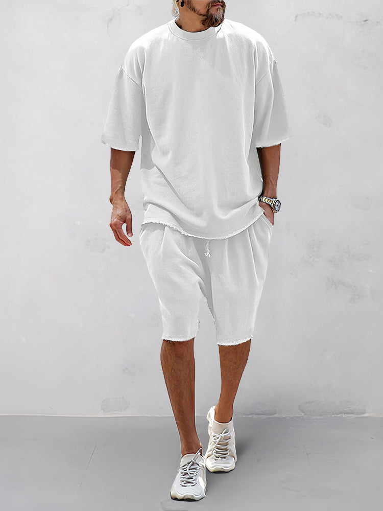 Men's Relaxed Knit Tee & Shorts Set