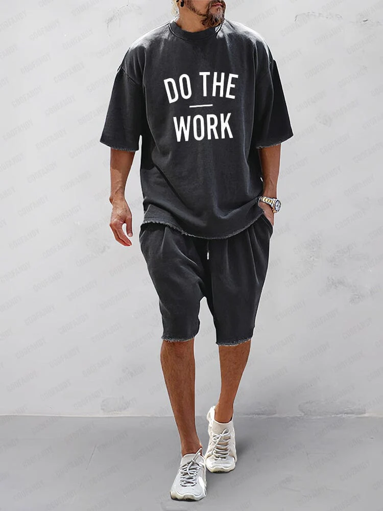 Men's Relaxed Knit Tee & Shorts Set