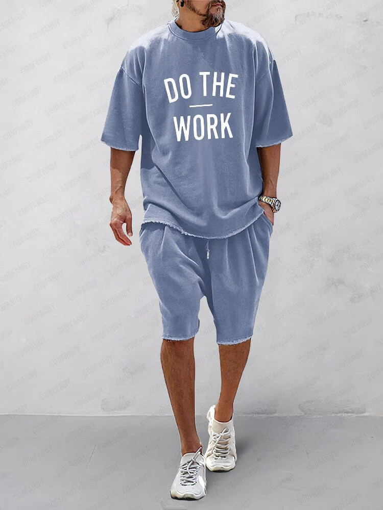 Men's Relaxed Knit Tee & Shorts Set