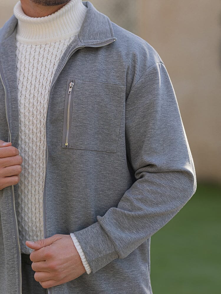 Athleisure Regular Fit Jacket Outfit Sets coofandy 