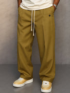 Men's Wide-Leg Drawstring Trousers