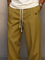 Men's Wide-Leg Drawstring Trousers
